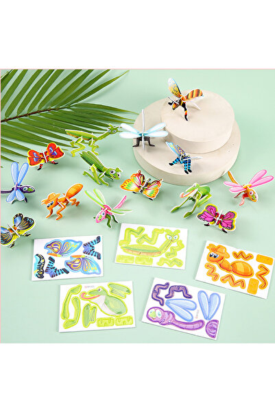Choice 50pcs 50Pcs 3D Fun DIY Insect Assembly Toy Kids Birthday Party Gift Ki...