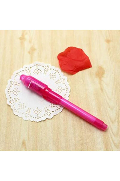 hairun Red 1/4Pcs Invisible Ink Pen Spy Pen with UV Light, Magic Marker for S...