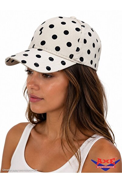 AXE SPORTSWEAR Polka Dot Baseball Cap with Adjustable Velcro Back Sport Hat