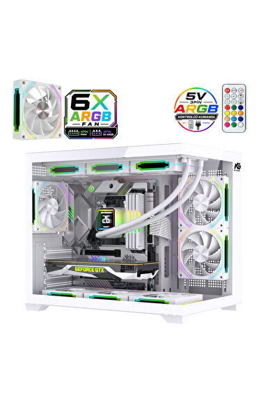 Next Gaming Orion Cube XL 6x ARGB Fan Kumanda ve Kontrolcü M-ATX Boş Bilgisay...