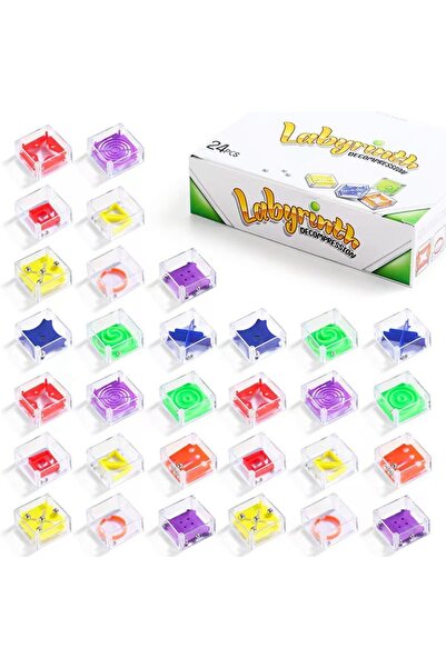 Choice 24pcs with box 24Pcs for Kids Adults Enjoy Fun Balance IQ Mini Maze Ga...