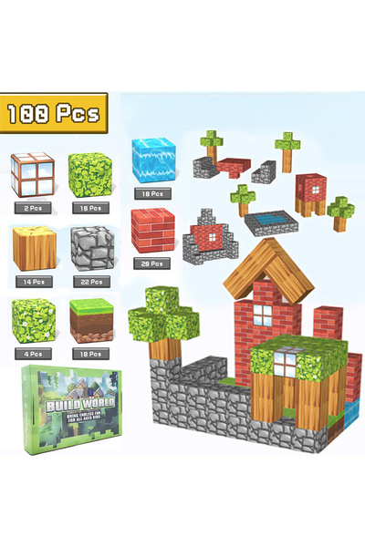 Choice3 100PCS Magnetic Building Blocks Toy Build Mine Magnet World Construct...