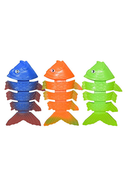 Choice7 3pac fish bone Children's Summer Pool Diving Swimming Toys Shark Rock...