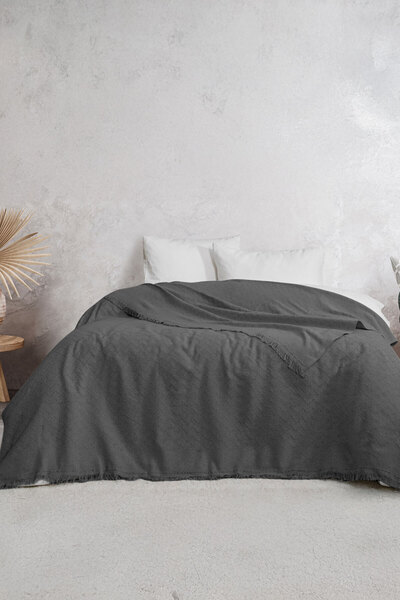 Elart Fancy Bedspread and Sofa Cover (200*230 cm) Smoked