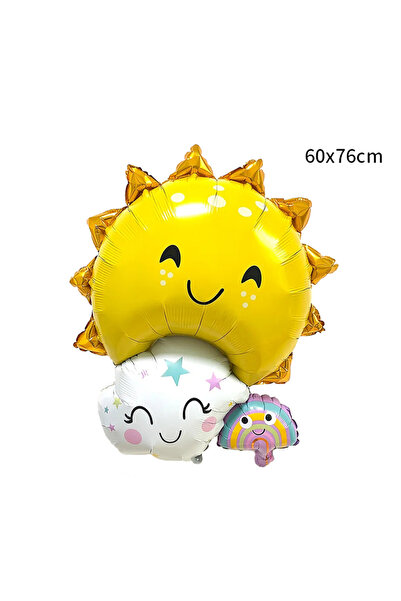 Choice Other sun Smile White Cloud Rainbow Foil Balloons Sun Moon Helium Ball...