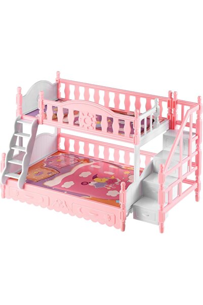 Choice Bed Dollhouse Furniture Double-Layer Princess Bed For Girls Dollhouse ...