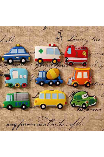 Choice Randomly 5Pcs Creative Cartoon Car Fridge Magnets For Kids Small Size ...