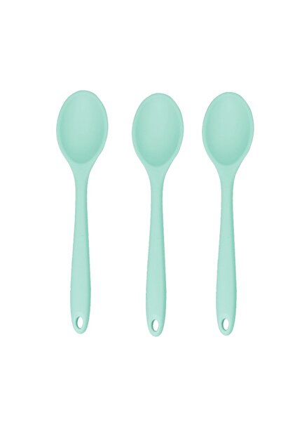 Choice green 3pcs Silicone Spoon Mixing Soup Spoons Kitchen Mixing Ladle Cook...