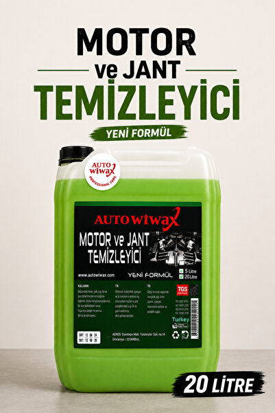 autowiwax Motor ve Jant Temizleyici 20 L Konsantre Yağ ve Kir Sökücü Motor Te...