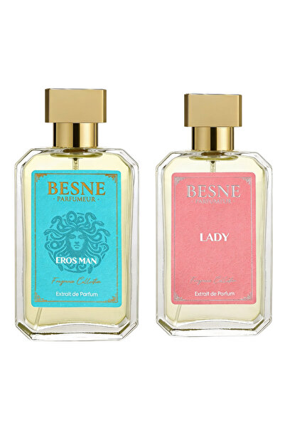 besneparfum Besne Parfüm Eros Man & Lady Kadın-Erkek Kombin Seti (Extrait De ...
