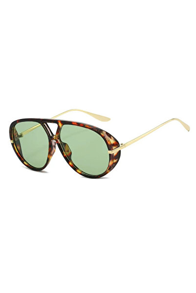 choice2 as picture leopard green New Fashion Green Leopard Print Oval Sunglas...