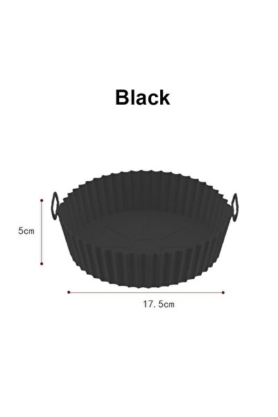 Choice Black-8 inches Air Fryer Silicone Liners Air Fryer Silicone Pot Reusab...