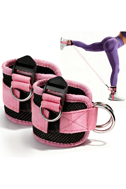 Choice Pink Ankle Straps GYM Cable 2pcs Fitness Ankle Cuffs Leg Strength Work...