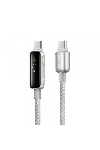 Baseus Cablu de date și încărcare USB-C - USB-C Vipow Display, 100W, 1m, Gri ...
