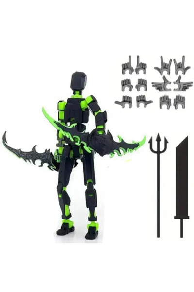 Choice4 C-green ABS Shapeshift Robot Dummy Action Figures Desktop Decoration ...