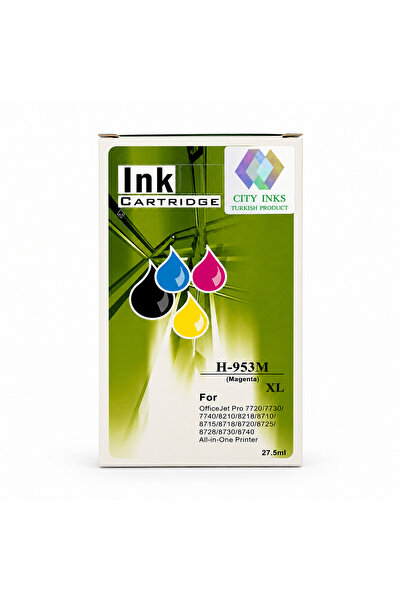 City Inks حبر سائل تركي سيتي انك متوافق مع HP 7740 / 7720 953XL ارجواني (Mage...