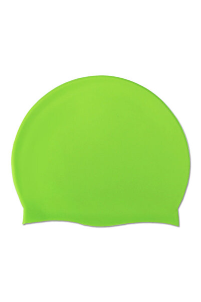 Choice1 One Size YM300 Green Unisex Adult Silicone Swim Cap Waterproof Swimmi...