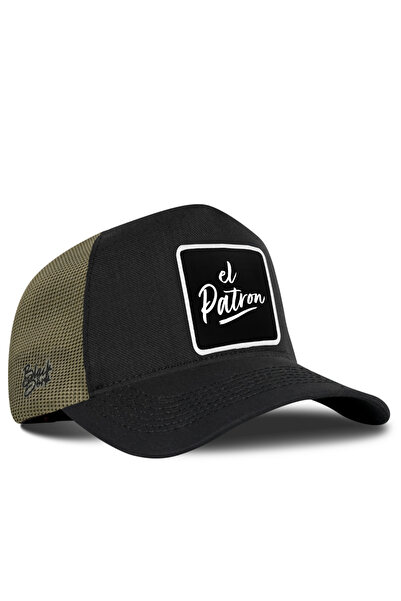 BlackBörk El Patron Logo Cordura Black-Khaki Trucker Hat