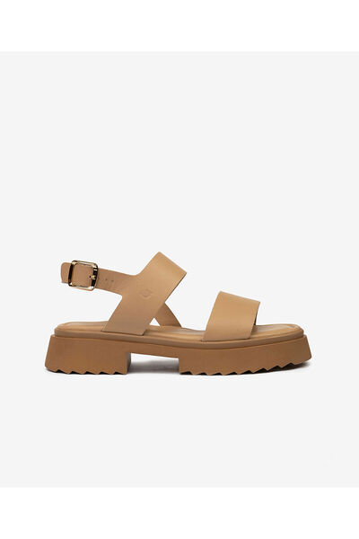 Greyder Kadın Krem Hakiki Deri Sandalet 4Y2CS59036