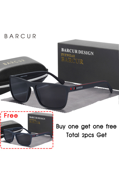 Choice RedGrayVBlack BARCUR Design Men Polarized Sunglasses Light Weight Spor...