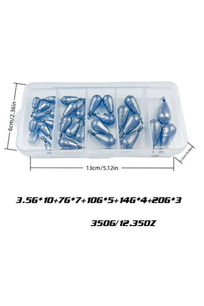 Choice sinkers Limnoid 29pcs Fishing Sinker Set 3.5g 7g 10g 14g 20g Lead Weig...