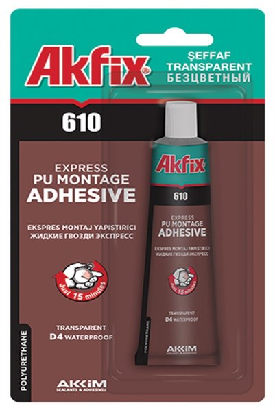 Genel Markalar AKFİX 610 POLİÜRETAN MONTAJ YAPIŞTIRICI (SIVI ÇİVİ) 50 ml ( 1 ...