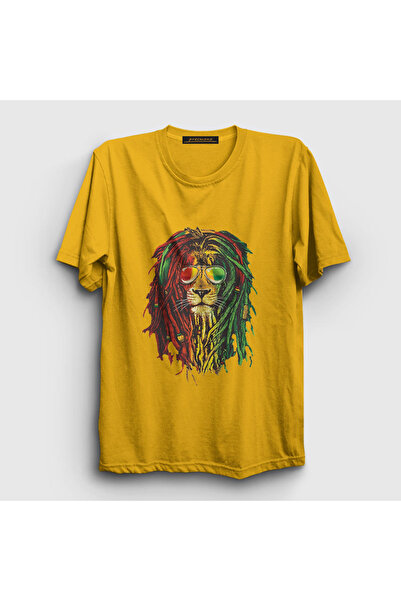 Presmono Tricou galben unisex Lion Bob Marley -265000tt