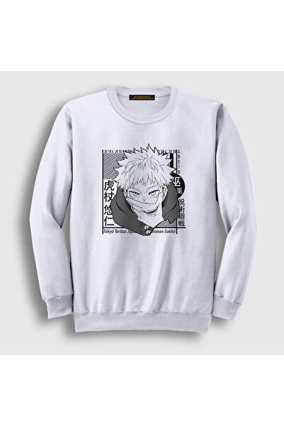 Presmono Unisex bela Yuji Itadori anime Jujutsu Kaisen majica 316501tt