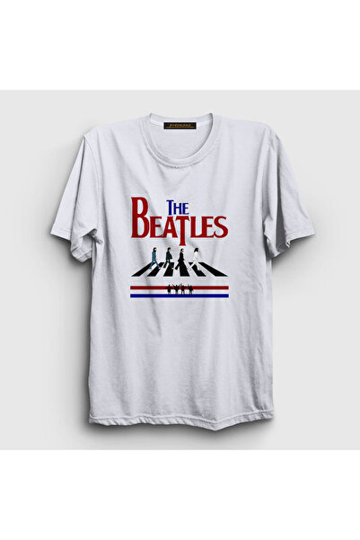 Presmono Unisex White Walk V2 The Beatles T-shirt294277tt