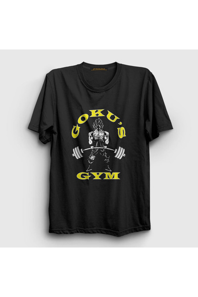 Presmono Unisex Black Gym Goku Anime Dragon Ball T-shirt235913tt