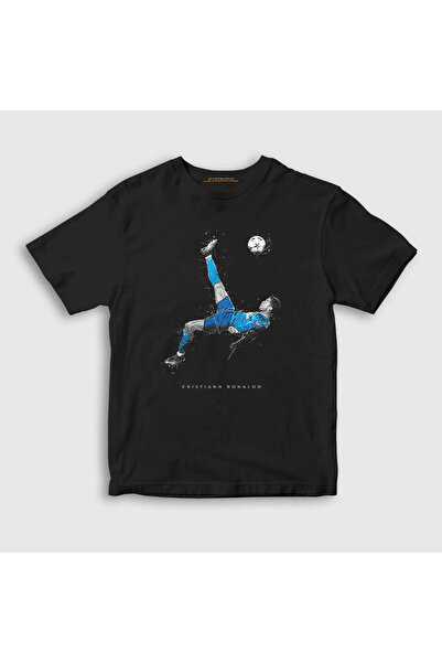 Presmono Unisex Kids Black Reverse Shot Rushevashata Cristiano Ronaldo T-shir...