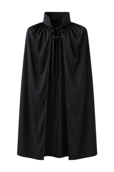 ReilaParty Black Color Collared Halloween Cape (Masquerade & Halloween Dracul...