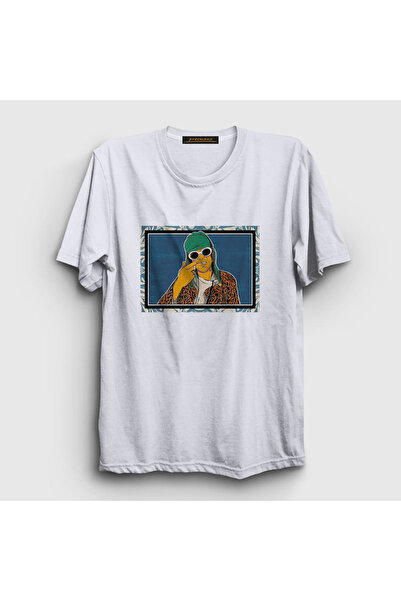 Presmono Unisex White Nirvana Kurt Cobain T-shirt 35817tt