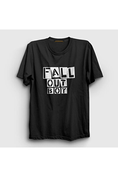 Presmono Unisex crne kutije Fall Out Boy T-shirt 61978tt