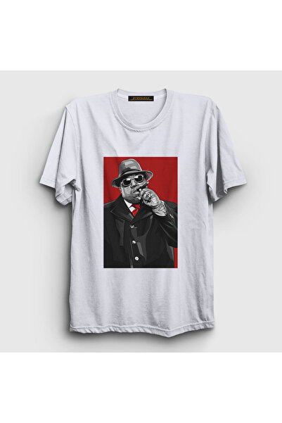 Presmono Unisex beli gangsta The Notorious Bıg T-shirt 40752tt