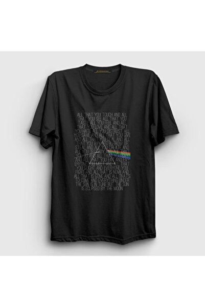Presmono Unisex Siyah Eclipsed Pink Floyd T-shirt 76468tt