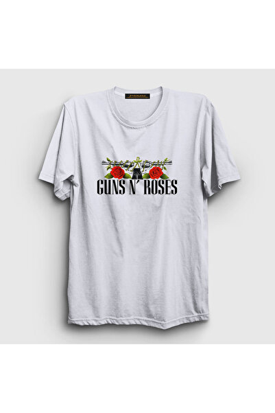 Presmono Unisex White Thorns Guns N' Roses T-shirt 57126tt
