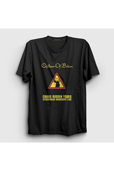 Presmono Unisex Black Chaos Children Of Bodom T-shirt 33214tt