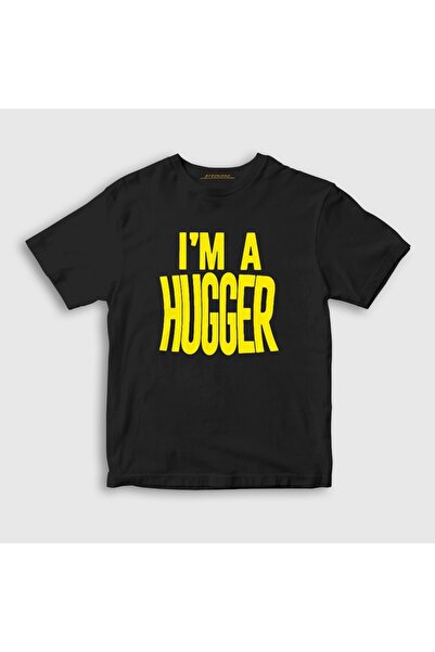 Presmono Unisex Kids Black I'M a Hugger Wwe Wrestling Bayley T-Shirt 612225Tt