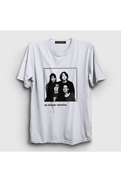 Presmono Unisex White Band My Bloody Valentine T-Shirt 463431Tt