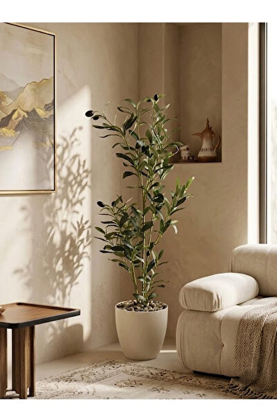 co arma Artificial olive tree mimicking a natural olive tree in an 85 cm plas...