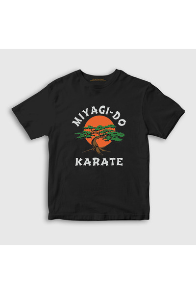 Presmono Unisex Kids Black Miyagi Do Karate Cobra Kai T-Shirt 471069Tt