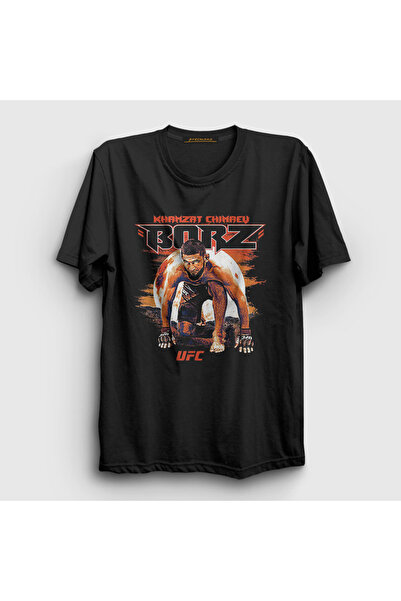 Presmono Unisex Black Stare Ufc Mma Wrestling Khamzat Chimaev T-Shirt 529713 Tt