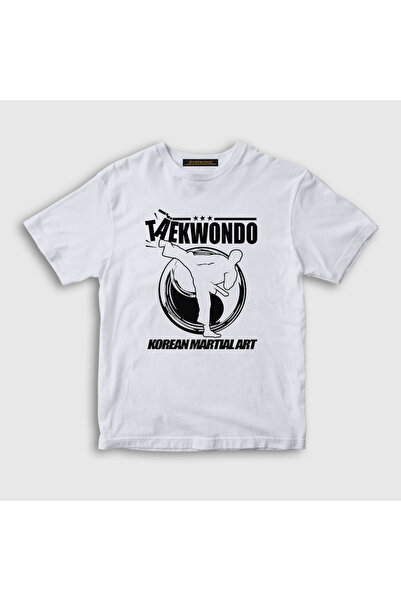Presmono Unisex Kids White Kick Taekwondo Ufc Mma Taekwondo T-Shirt 497968Tt