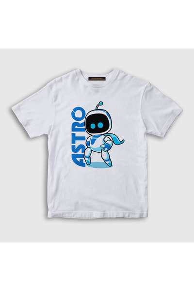 Presmono Unisex Kids White Game Captain Astro Boots T-Shirt 555378Tt
