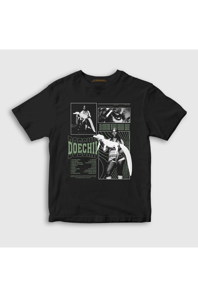 Presmono Unisex dečji crni aligator ugrize muziku Doechii T-shirt 541322tt
