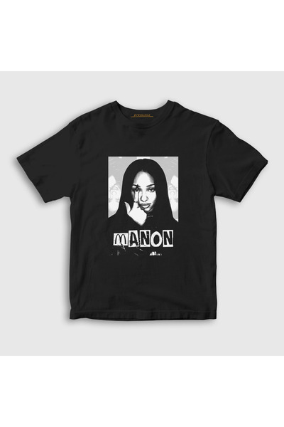 Presmono Unisex Children's Black Manon K Pop Katseye T-Shirt 588609Tt