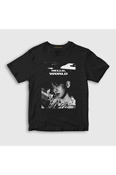 Presmono Unisex Kids Black Hello World Byun Baekhyun Baek Hyun T-Shirt 597287Tt