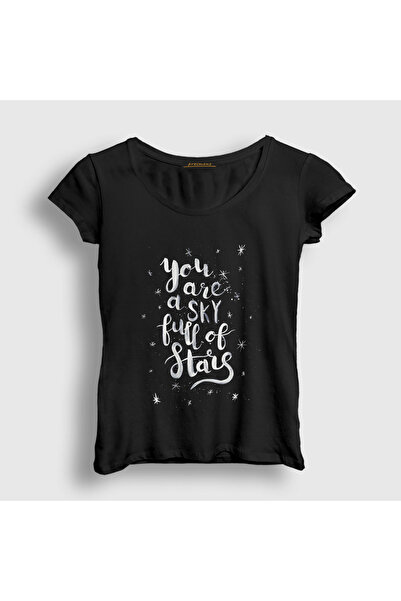 Presmono Женска црна мајица „Небо пуно звезда“ T-shirt Coldplay 468543tt