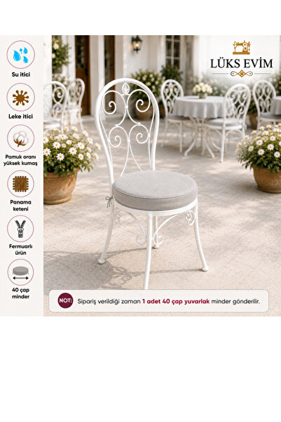 Home Round Gray Chair Cushion - Luxury Home (1 Piece)